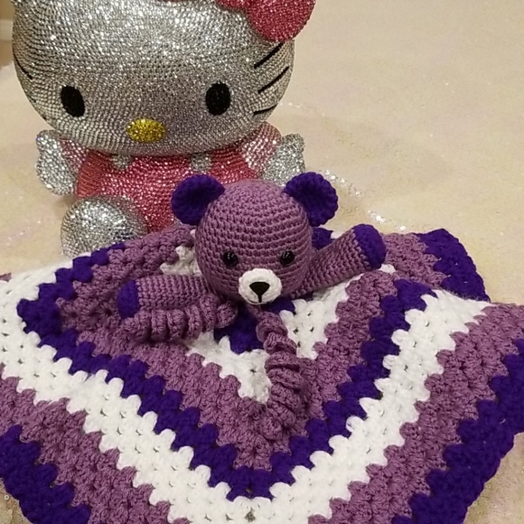Other - 💖HOST PICK💖 Crochet Lovey Teddy Bear Blanket